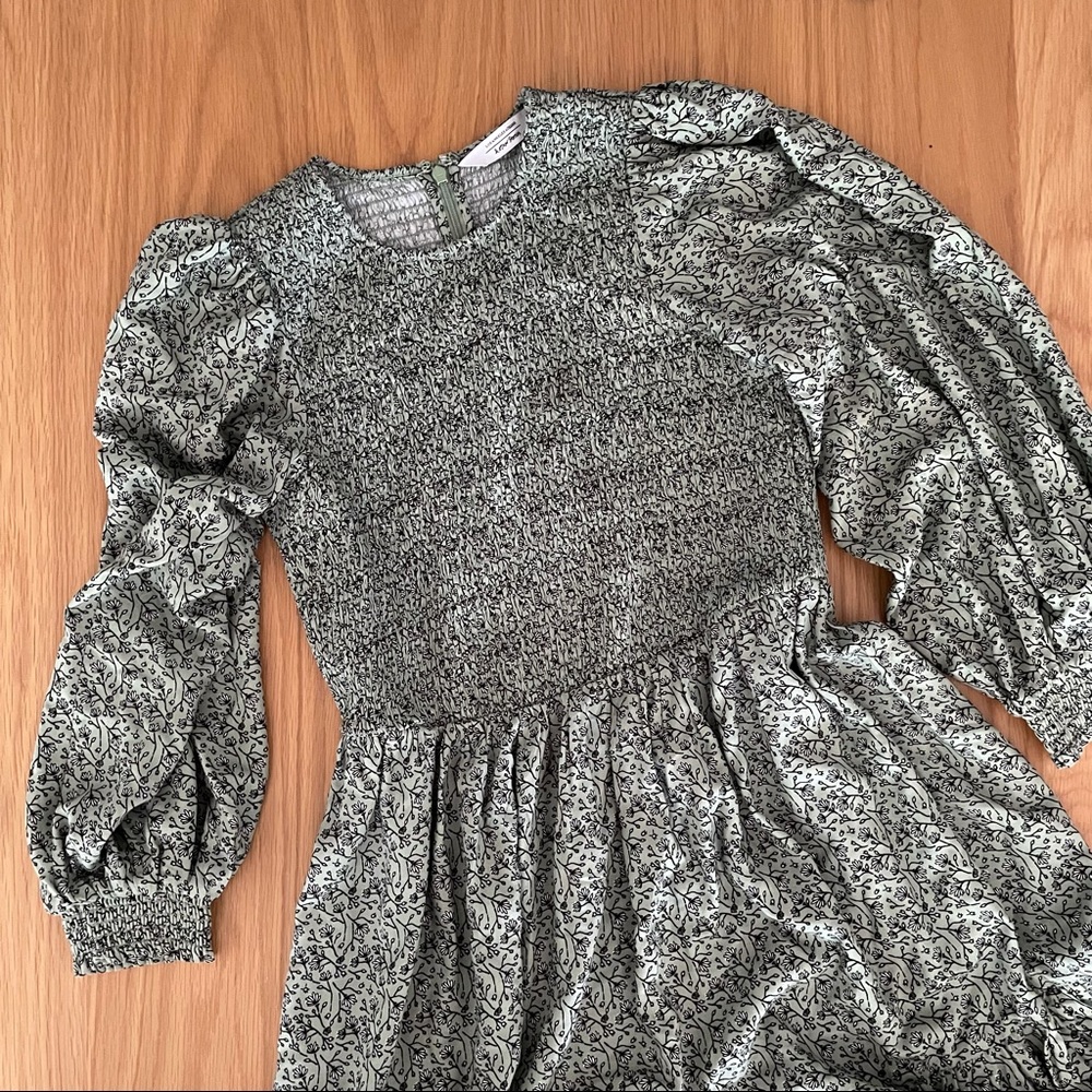 Green Floral Maxi Dress w/LS